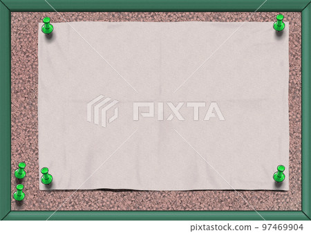 corkboard and paper b1 97469904