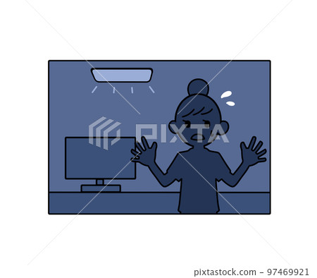A nurse panicked by a power outage 97469921