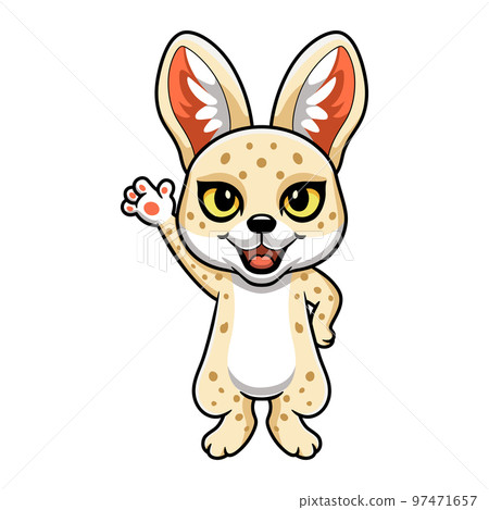 Cute pharaoh cat cartoon waving hand Cute pharaoh cat cartoon waving hand 97471657