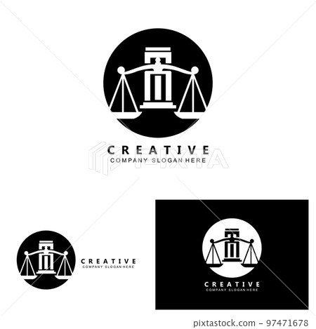 Law Logo, Scales Justice Vector, Design For Pawnshop Brands, Law, Attorney, Financial Institutions 97471678