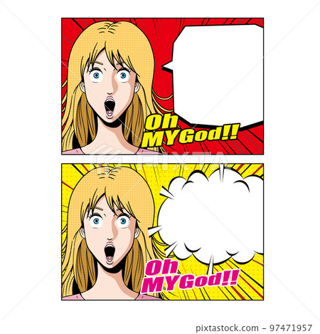 驚訝的高加索美國漫畫風格 驚訝的高加索美國漫畫風格 97471957