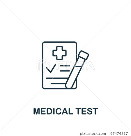 Medical Test icon. Monochrome simple New Normality icon for templates, web design and infographics Medical Test icon. Monochrome simple New Normality icon for templates, web design and infographics 97474817