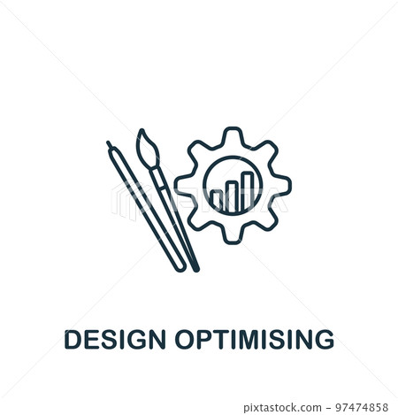 Design Optimising icon. Monochrome simple Neuromarketing icon for templates, web design and infographics Design Optimising icon. Monochrome simple Neuromarketing icon for templates, web design and infographics 97474858