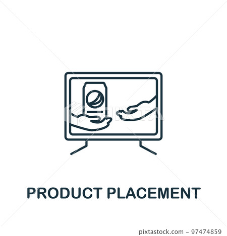 Product Placement icon. Monochrome simple Neuromarketing icon for templates, web design and infographics Product Placement icon. Monochrome simple Neuromarketing icon for templates, web design and infographics 97474859