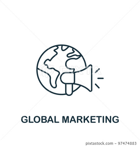 Global Marketing icon. Monochrome simple Marketing Strategy icon for templates, web design and infographics Global Marketing icon. Monochrome simple Marketing Strategy icon for templates, web design and infographics 97474883