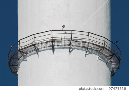 Industry observation high safety deck outdoor view tower pipe industrial structure outside round 97475836