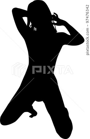Sexy pose female silhouette 97476342