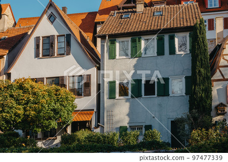 Old national German town house in Bietigheim-Bissingen, Baden-Wuerttemberg, Germany, Europe. Old Town is full of colorful and well preserved buildings. 97477339