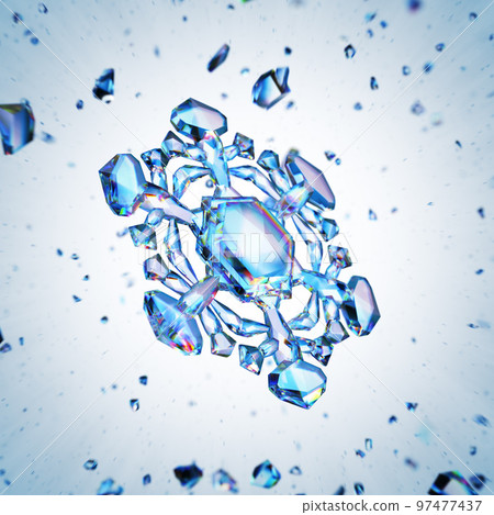 Snowflakes Blue Ice Crystal Winter Symbol Snowflakes Blue Ice Crystal Winter Symbol 97477437