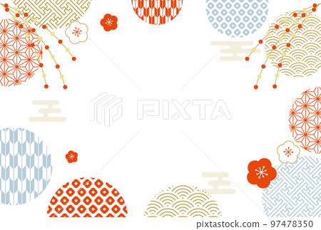 新年賀卡背景活動銷售框架 97478350