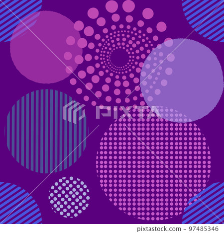 Abstract purple pantone seamless pattern, circle round shape shiny sphere backdrop, modern fabric print template. Abstract purple pantone seamless pattern, circle round shape shiny sphere backdrop, modern fabric print template. 97485346