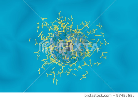 Image of plasma cells producing antibodies 97485683
