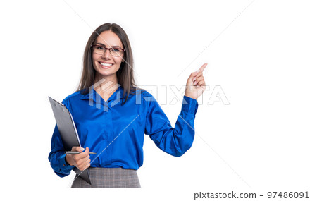 boss with contract point finger. business contract in hands of boss in studio. successful boss boss with contract point finger. business contract in hands of boss in studio. successful boss 97486091