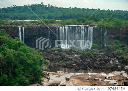 Magnificent views of the Iguazu Falls 97486454