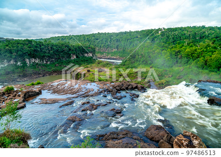 nature, river and plants around Iguazu Falls 97486513