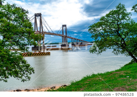 General Belgrano Bridge in Argentina on the Parana River 97486528