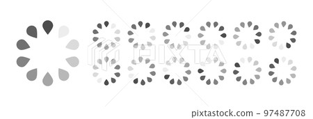 White Rotating Buffer Loading Animated GIF PNG Images