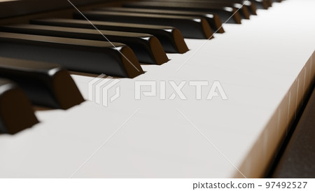 grand piano and brown background 97492527