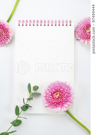 鮮花和日記模型 97494444
