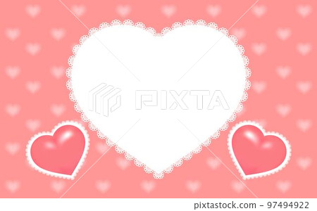 Lace heart and small heart Small heart background Lace heart and small heart Small heart background 97494922