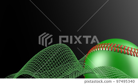 Baseball Geometry Pattern Green baseball ball and mathematical geometric... - Stock Illustration ...