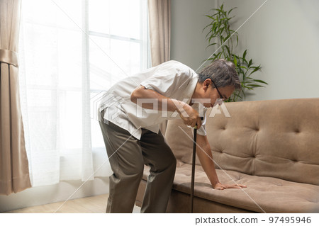 Older man that having Sarcopenia or muscle loss. Sarcopenia is a degenerative disease of the muscle usually caused by the natural consequence of aging. Older man that having Sarcopenia or muscle loss. Sarcopenia is a degenerative disease of the muscle usually caused by the natural consequence of aging. 97495946