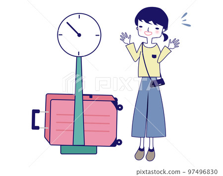 在機場稱重行李的人 97496830