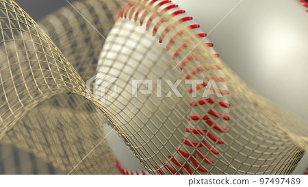 棒球球和黃金數學幾何圖案 97497489