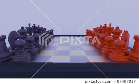 藍色和紅色棋子 藍色和紅色棋子 97497817