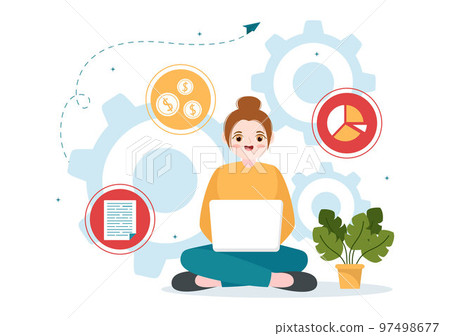 Outsourcing Business with Idea of Teamwork, Company Development, Investment and Project Delegation in Flat Cartoon Hand Drawn Templates Illustration Outsourcing Business with Idea of Teamwork, Company Development, Investment and Project Delegation in Flat Cartoon Hand Drawn Templates Illustration 97498677