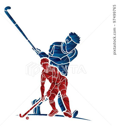 Group of Field Hockey Sport Male Players Mix Action Cartoon Graphic Vector Group of Field Hockey Sport Male Players Mix Action Cartoon Graphic Vector 97499765