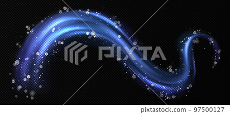 Cold winter light effect curve bright twinkle line 97500127