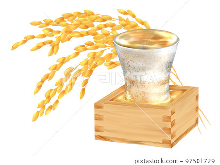 masu sake sake ear of rice rice harvest cold sake 97501729