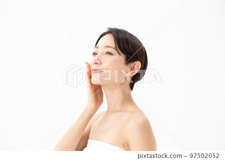Skin care women white background 97502052