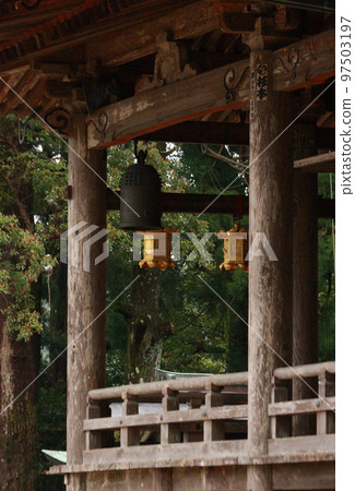 Bells and lanterns in the Seigantoji corridor 97503197