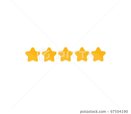 Five stars customer product rating review, Five gold star rate logo design. Online assessment concept. Customer review, Feedback icon vector design and illustration. Five stars customer product rating review, Five gold star rate logo design. Online assessment concept. Customer review, Feedback icon vector design and illustration. 97504190