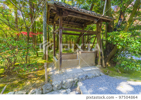 Autumn in the ancient capital of Kyoto World heritage Ryoan-ji temple with autumn leaves Furuido Autumn in the ancient capital of Kyoto World heritage Ryoan-ji temple with autumn leaves Furuido 97504864