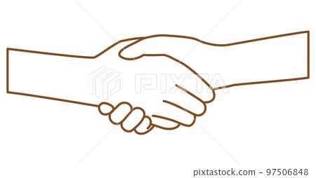 雙手握手的形象插圖 雙手握手的形象插圖 97506848