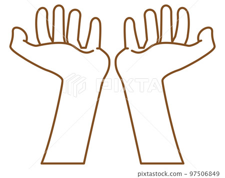 手掌朝上的圖像插圖 97506849