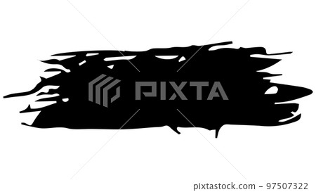 Brush strokes black silhouette in grunge style. Irregular shapes and rough edges. Design element for t-shirt or website. 97507322