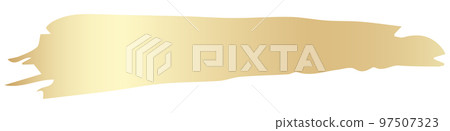 Golden brush strokes in grunge style. Irregular shapes and rough edges. Design element for t-shirt or website. 97507323