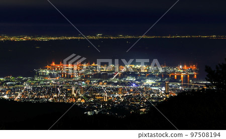[兵庫縣]從六甲山看到的神戶夜景 97508194