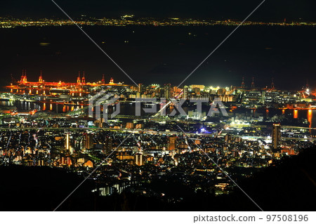 [兵庫縣]從六甲山看到的神戶夜景 97508196