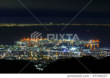 [兵庫縣]從六甲山看到的神戶夜景 97508207