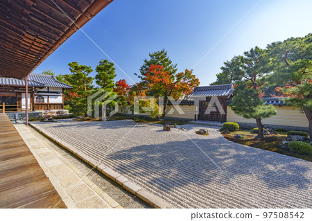 Kyoto's Toji-in Temple, Hojo's south garden, a splendid dry landscape garden Kyoto's Toji-in Temple, Hojo's south garden, a splendid dry landscape garden 97508542