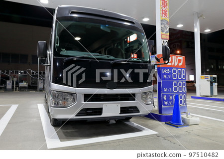 Gas station microbus image Gas station microbus image 97510482