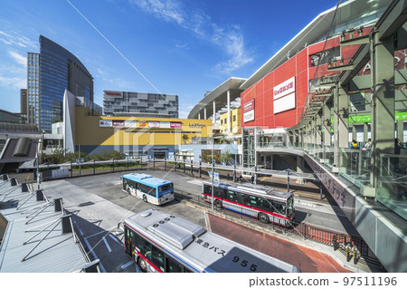 In front of JR Kawasaki Station, the city view of the west exit [Kanagawa Prefecture, Kawasaki City] 97511196