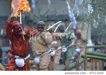 Nagata Shrine ancient style religion ceremony where demons dance 97511830