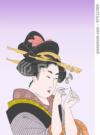 Utamaro's beautiful needlework 97512369