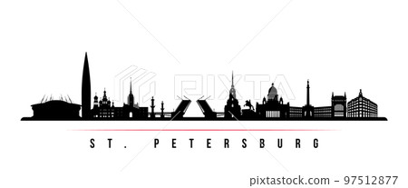 St. Petersburg skyline horizontal banner. St. Petersburg skyline horizontal banner. 97512877